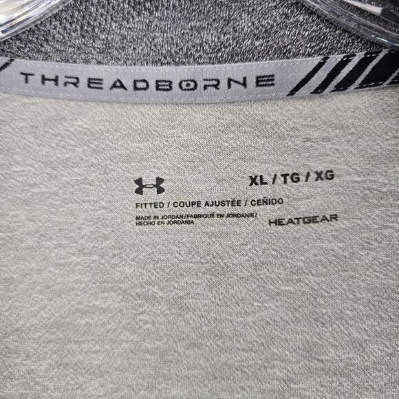 Under Armour Threadborne 1/2 Zip Training Pullover Gray Heather Men's Size XL - Picture 5 of 13